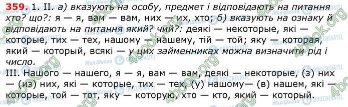 ГДЗ Українська мова 6 клас сторінка 359